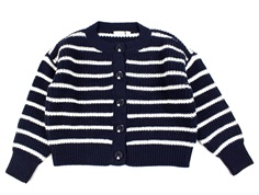 Name It dark sapphire stribet boxy strikcardigan